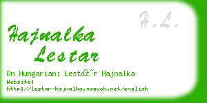 hajnalka lestar business card